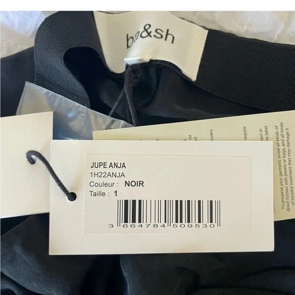 Ba&sh jupe anja black cupro ruffle midi skirt - Picture 5 of 11